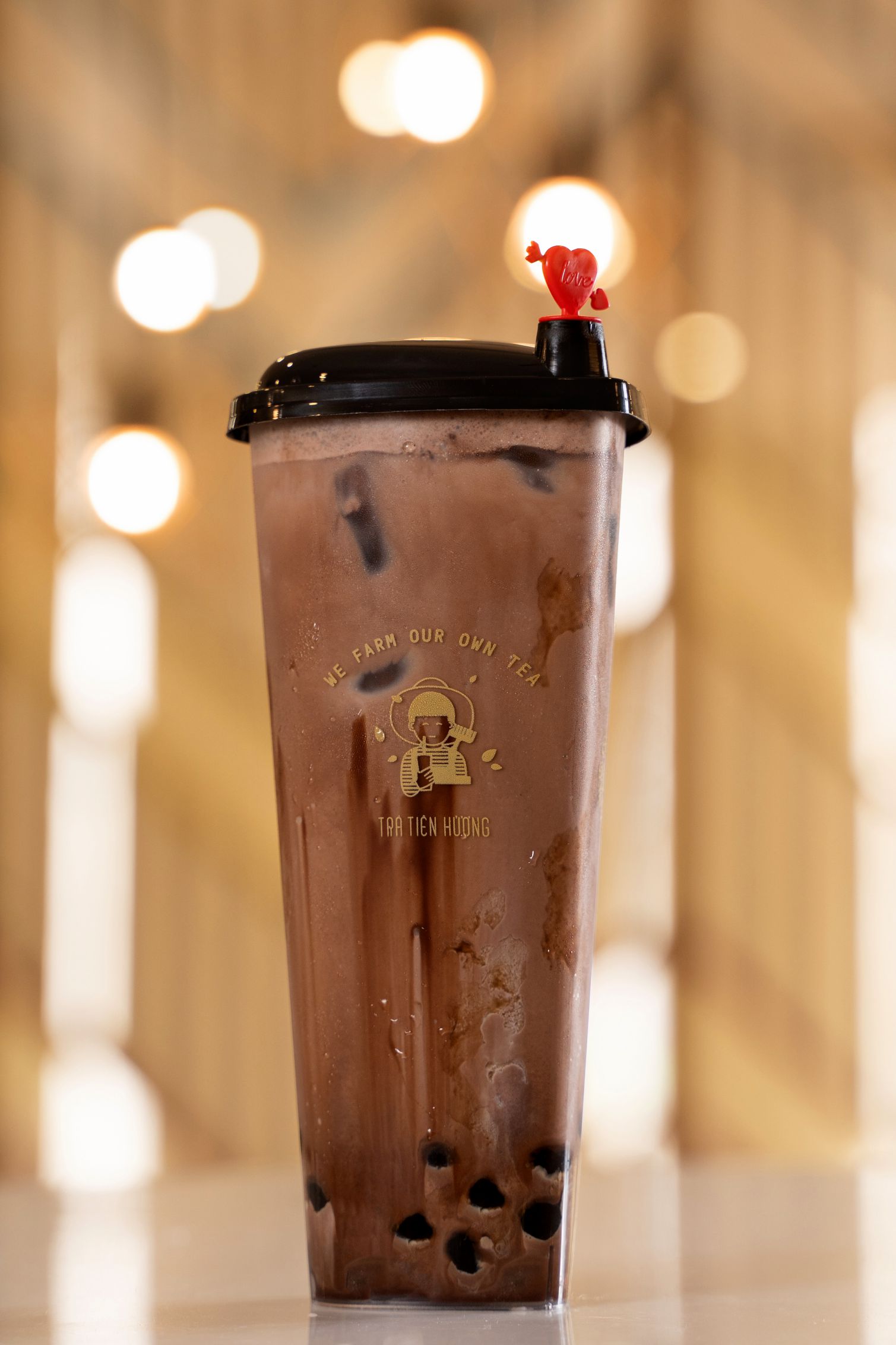 Chocolate trân châu đường đen trà tiên hưởng gotcha